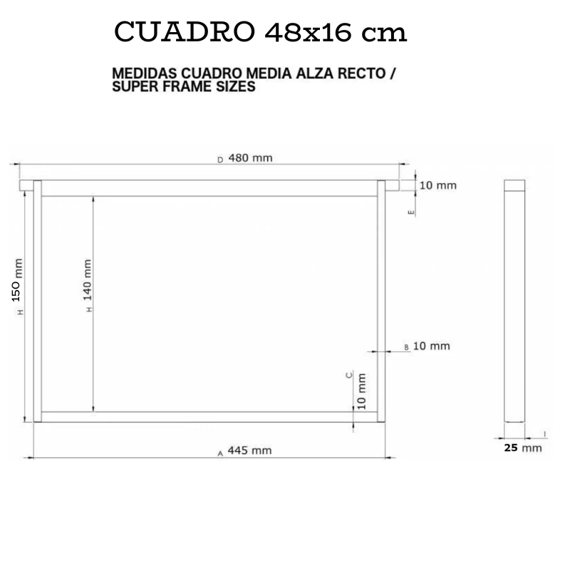 Telaino mezzo melario in legno (US)