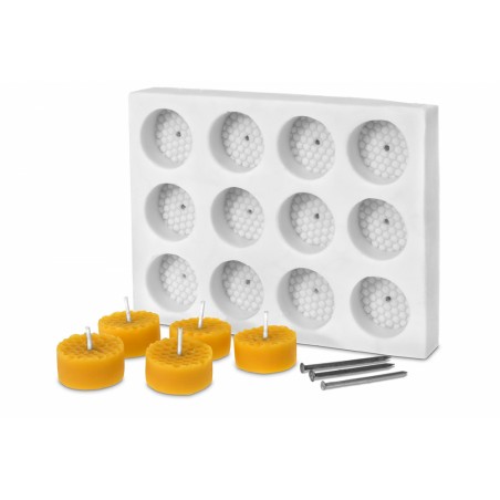 Molde de Silicone para 12 Velas Redondas