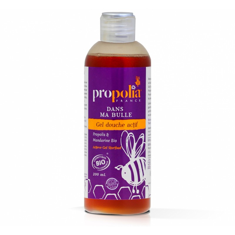 Propolia© Gel douche actif Propolis et Mandarine Cosmétique Propolia© Gel douche actif Propolis et Mandarine Cosmétique