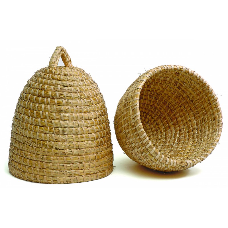 Set of 5 Traditional Straw skep beehives Decoration