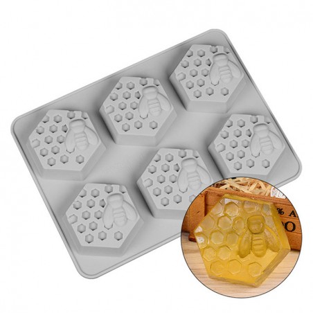 Moldes hexagonal para fazer 6 sabonetes