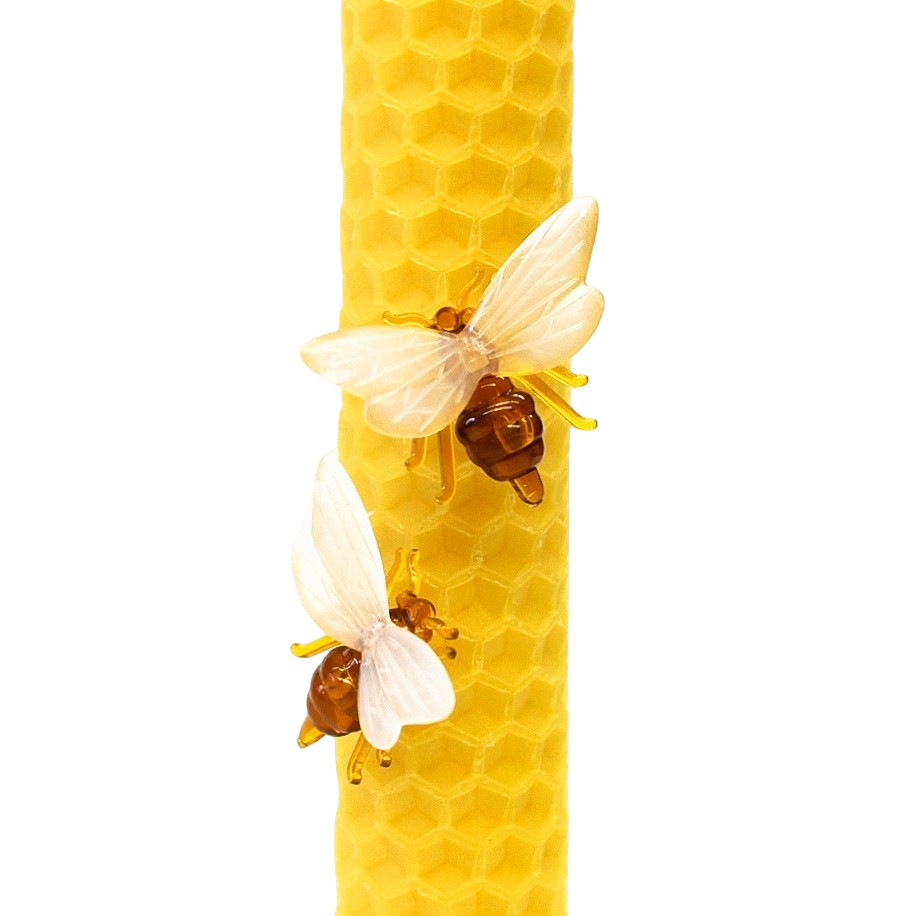 Bougies Décoratives Violettes En Cire D'abeille Avec Un Arôme De