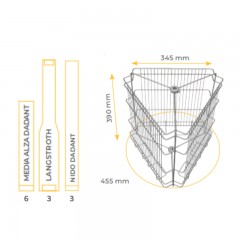 Extracteur de miel transparent 3 cadres Dadant ou Langstroth Extracteurs Tangentiels