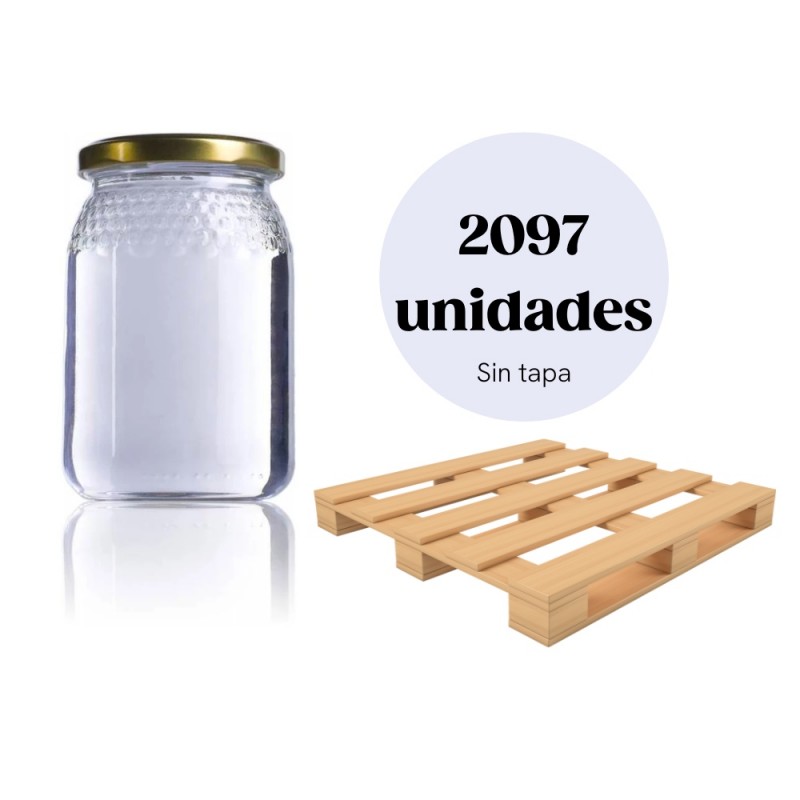 Pallet with 2097 units of jars Honey Crystal Jars