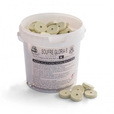 Sulphur disks 5g (1kg box) Moth control