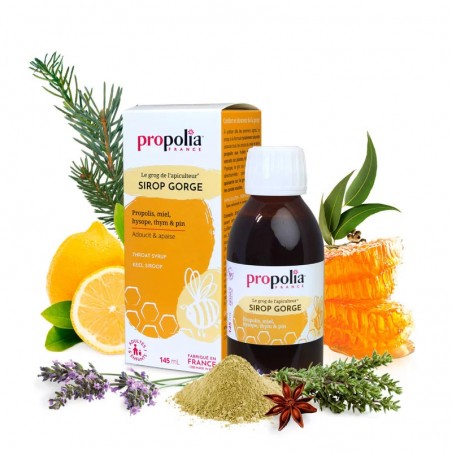 Sirop pour la Gorge au Propolis, Miel et Citron de Propolia© Propolis