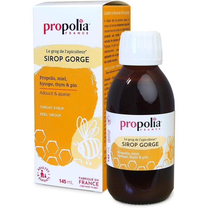 Sirop pour la Gorge au Propolis, Miel et Citron de Propolia© Propolis