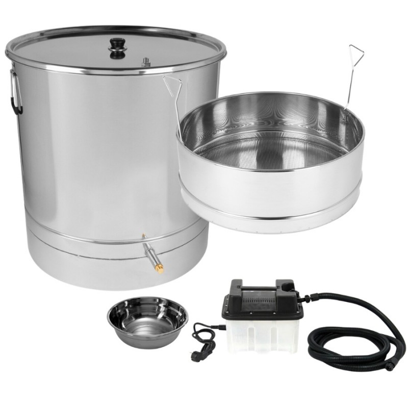 Caldera inox redonda 185L para cera + Generador de vapor Fundidores de cera