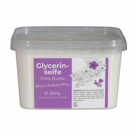 Glycerin- und Sheabutter-Seifenbasis 500g