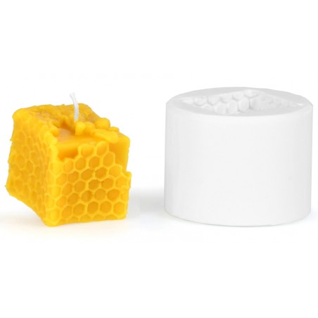Moules à Bougie En Silicone PH PandaHall - 3 Formes Nid D'Abeille + 50 Mèches