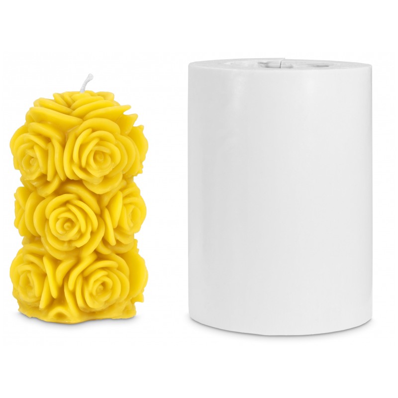 Stampo in silicone candela rose - Candele e stampi