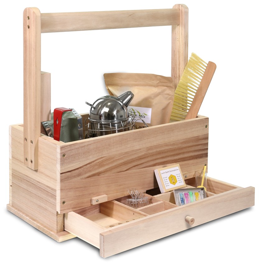 Pour les apiculteurs : Caisse à outils en bois complète - Tool box