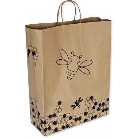 Sac en papier kraft avec design apicole Autre emballage