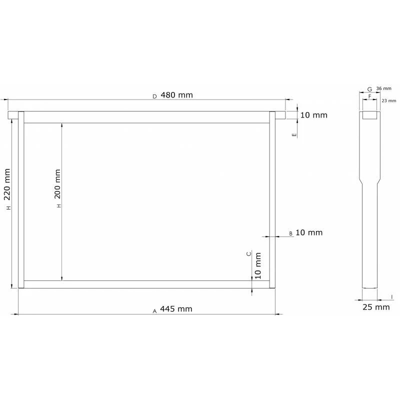 Cadre Langstroth PREMIUM (filé et avec oeillet) Les Ruches Langstroth