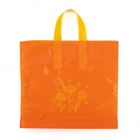 Busta regalo 2×1 kg (fiori, sfondo arancione) - Pack 25 u.