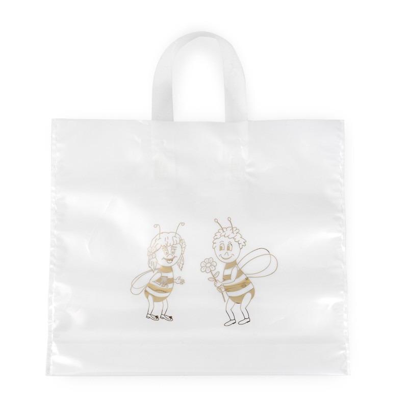 Busta regalo 2×1 kg (bianca, api dorate) - Pack 25 u. Busta regalo 2×1 kg (bianca, api dorate) - Pack 25 u.