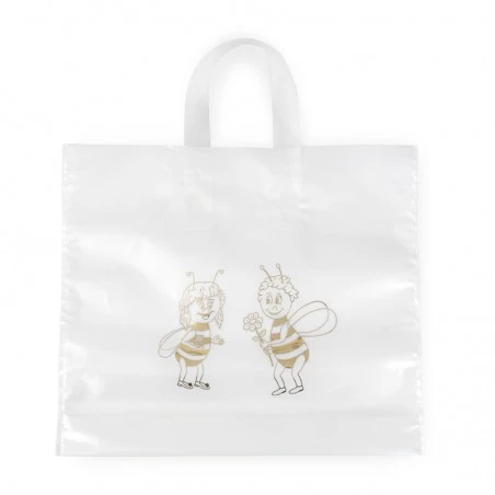 Bolsas de regalo 2×1 kg (blanca, abejas doradas) - Pack 25 u. Embalajes