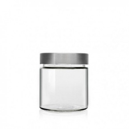 Glass jar 410ml high mouth Honey Crystal Jars