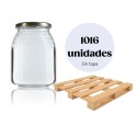 Pallet 1016ud. Glass jars 1kg - Mouth 77mm Honey Packaging
