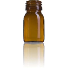 Topaze Verre Ambré 20ml pour Gelée PP28 (Sans Bouchon) Pots pour gelée royale et propolis