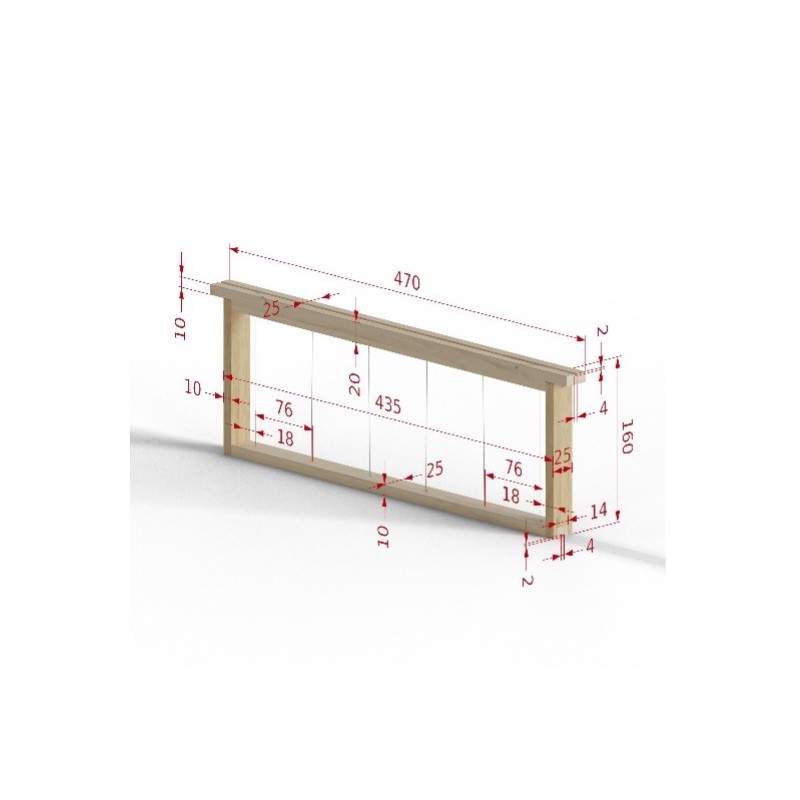 Telaino mezzo melario Dadant Blatt 47x16cm