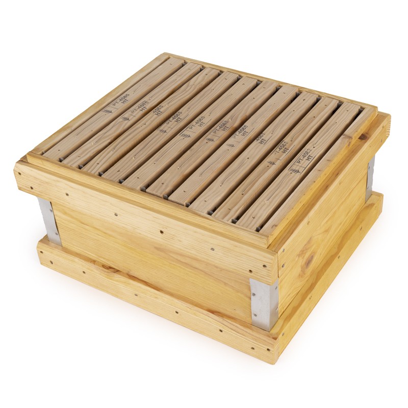 10F Layens beehive with super and frames Layens Beehives