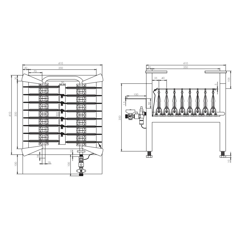 Gas burner PRO Bee Wax melters