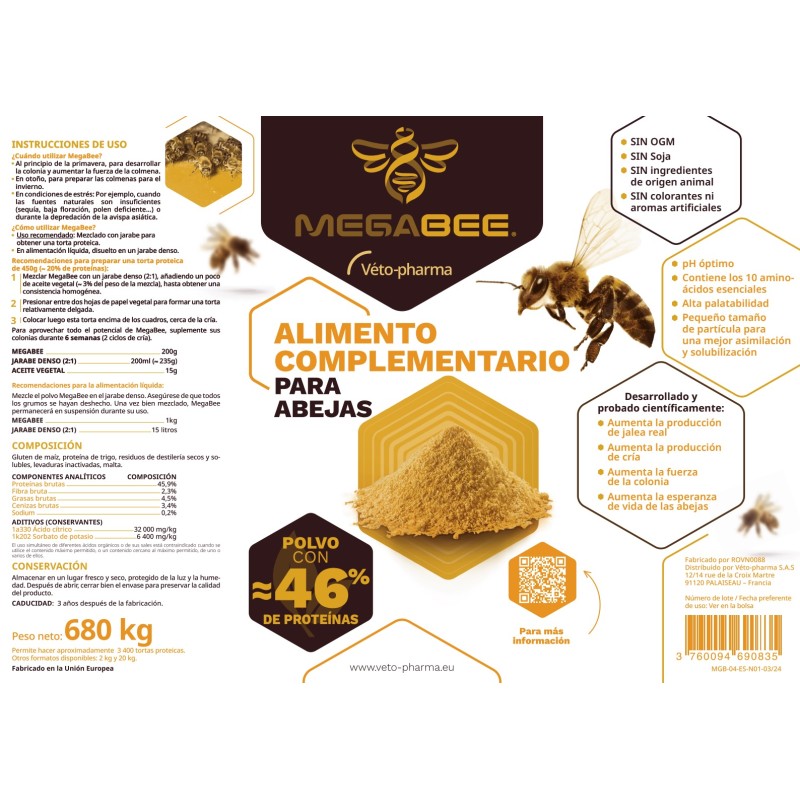 Megabee protein powder for bees Protein Feed for Bees - Pollen subs