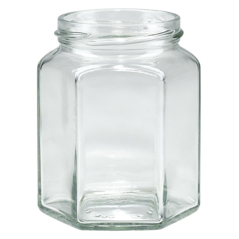 Tarro Hexagonal 288ml TO63 - Pack 30 ud. Tarros de cristal para miel