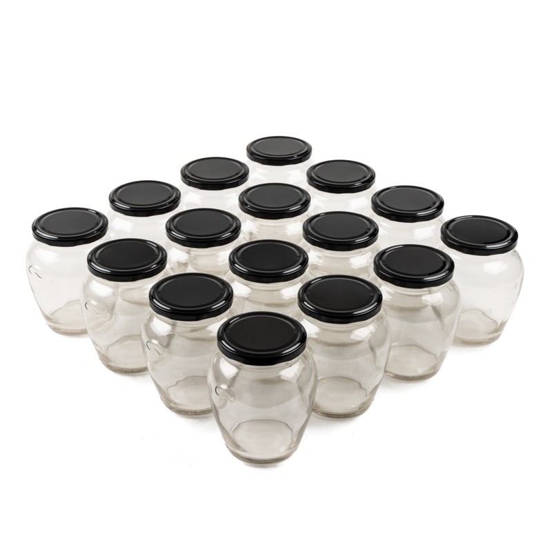 Glass Jar Orcio 720 ml with Amphora Shape TO82 - Pack 16 u. Honey Crystal Jars