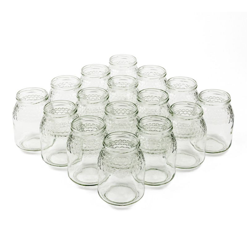 Classic honey jar 1kg comb-lines TO77 - Pack of 16 units HONEY PACKAGING
