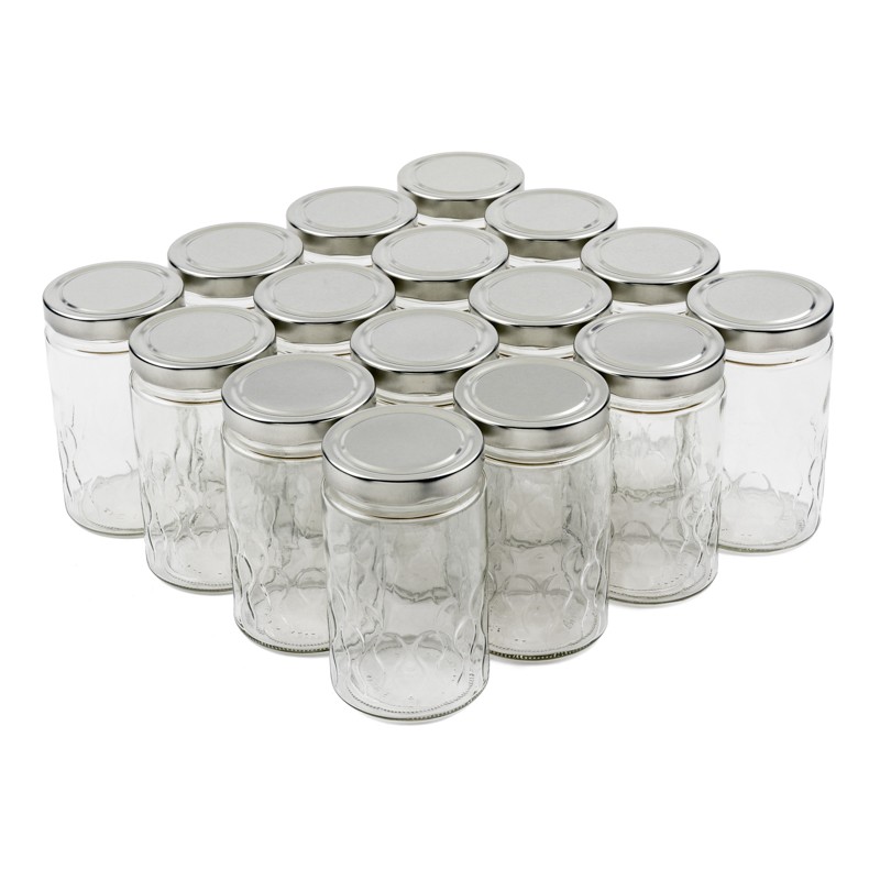 Honey Glass jar APIARI 1kg TO82 Deep - Pack 16 units Honey Crystal Jars