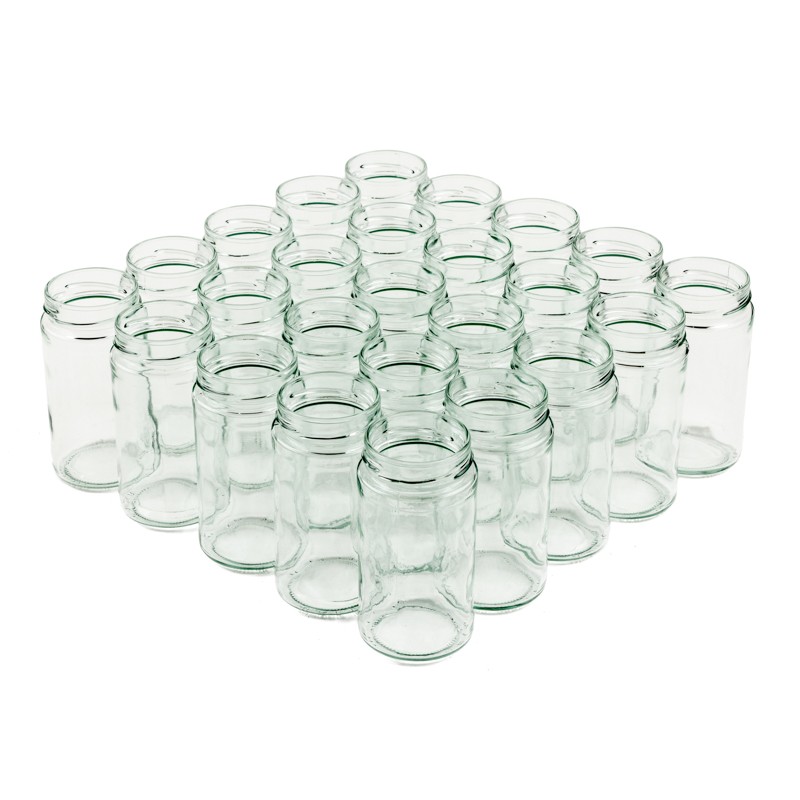 Glass Jar Aura 370 High mouth TO63 Deep - Packs 25 u. Honey Crystal Jars