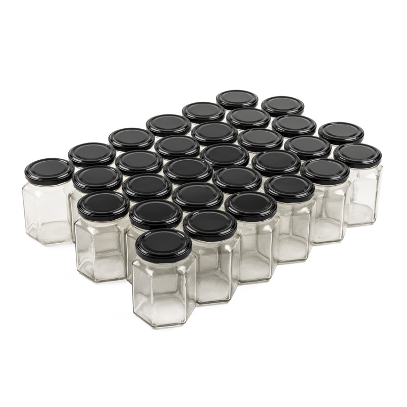 Tarro Hexagonal 288ml TO63 - Pack 30 ud. Tarros de cristal para miel