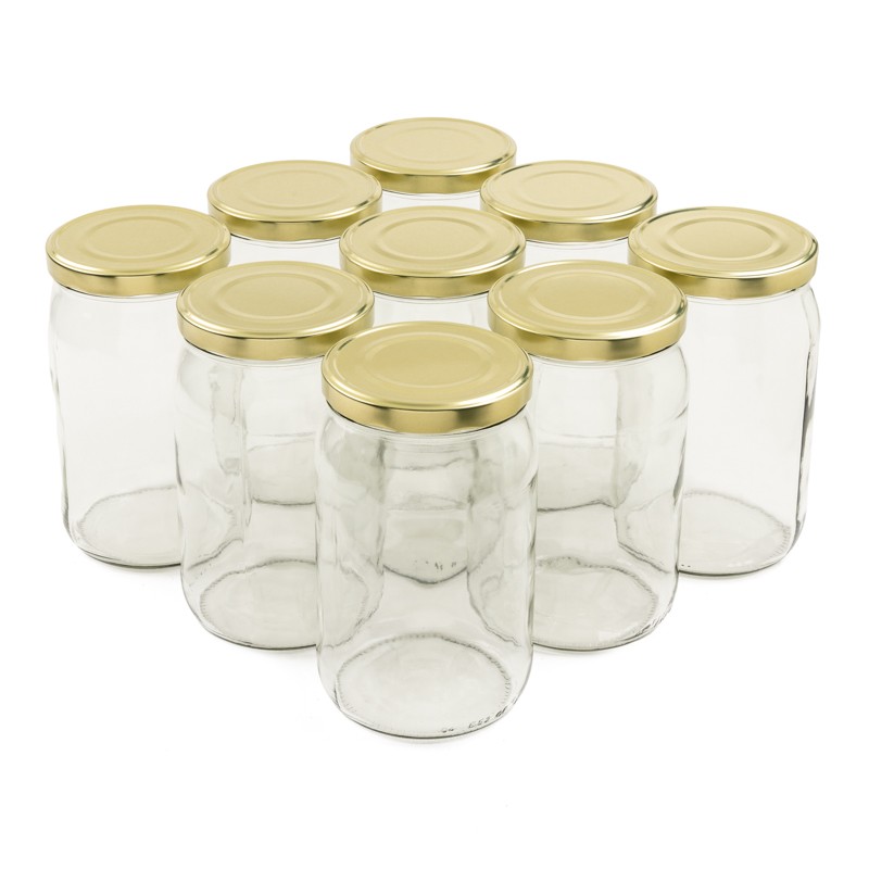 Large Glass Jar Half Gallon 1966 ml TO110 - Pack of 9 units