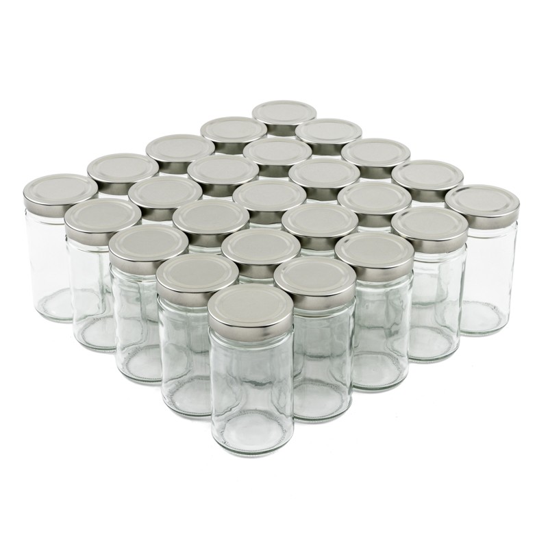 Lot De 54 Bocaux En Verre 228 Ml - Couvercle TO63 - Pour Confiture, Miel, Conserves Maison, Vrac - Stérilisables