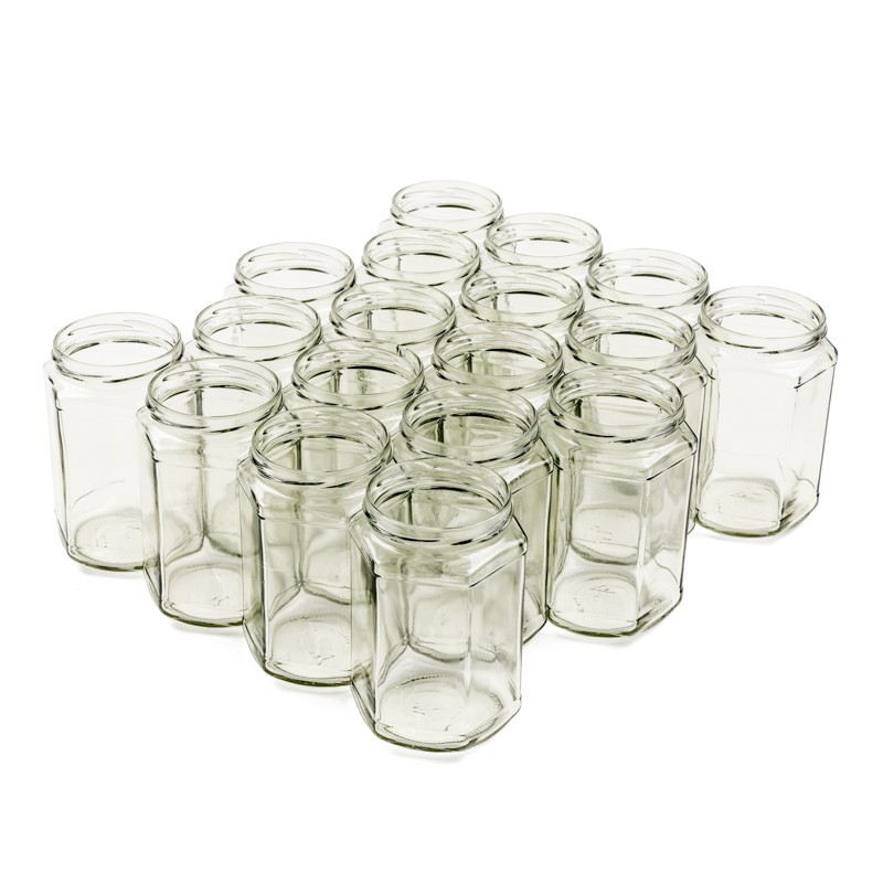 Tarro hexagonal 720ml TO82 - Pack 18 ud. ENVASES PARA MIEL
