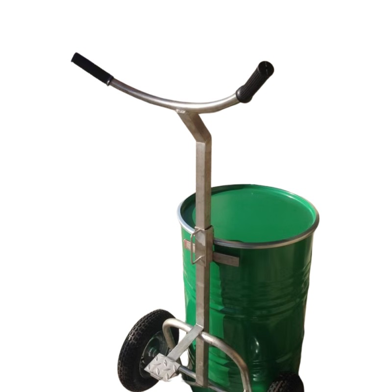 Carrello inox per trasporto fusti di miele Legroc Carrello inox per trasporto fusti di miele Legroc