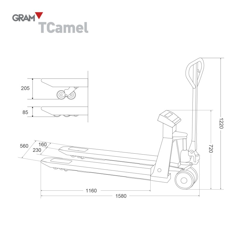 Transpaleta Pesadora Gram TCAMEL-V