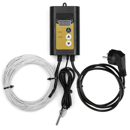 Cordon chauffant flexible de 8 mètres avec thermostat digital Défigeurs et Étuves