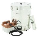 Fundidor de cera com base em decantador inox de 100 L + gerador de vapor