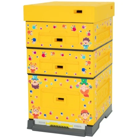 Colmena poliestireno Dadant Blatt LYSON pintada amarillo Colmenas Dadant Blatt