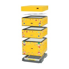 Colmena poliestireno Dadant Blatt LYSON pintada amarillo Colmenas Dadant Blatt