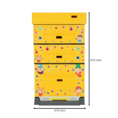 Colmena Dadant Blatt LYSON pintada amarillo Dadant Blatt Beehives