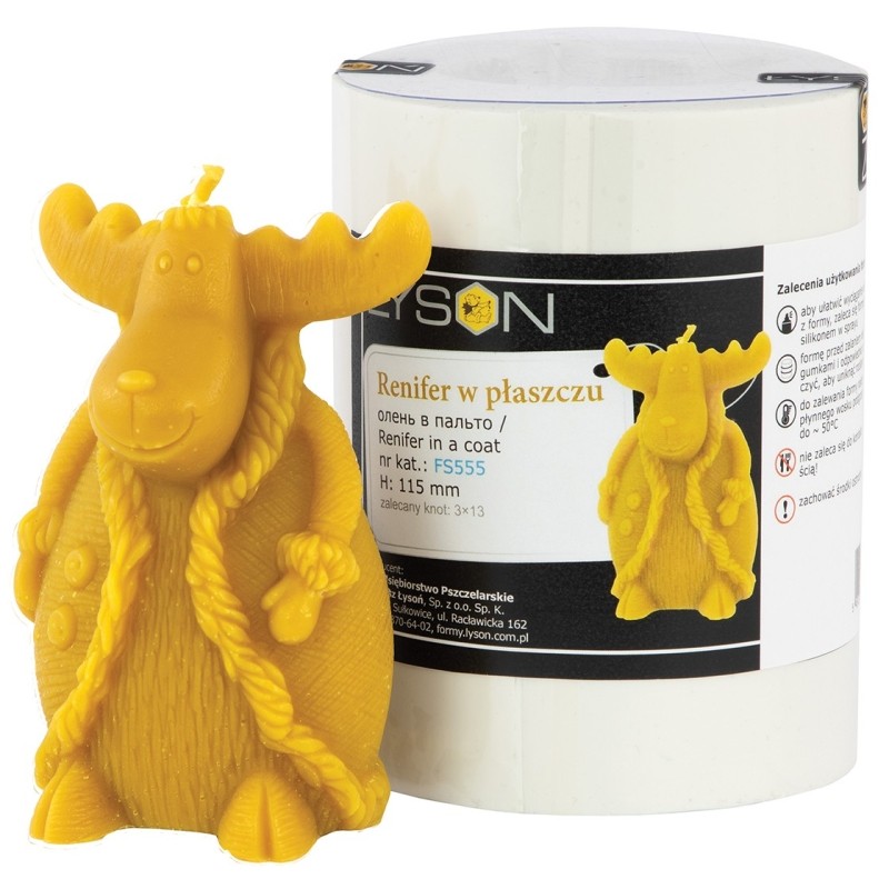 Reindeer with coat Candle moulds Reindeer with coat Candle moulds