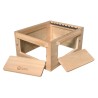 Glass-sided Langstroth Hive Body for Observation (10 frames) Special Hives