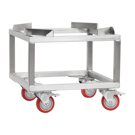 Stainless steel trolley for tanks or creaming machines Honey tanks
