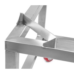Stainless steel trolley for tanks or creaming machines Honey tanks