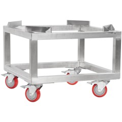 Edelstahl-Transportwagen für Honigbehälter