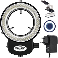 Anel de luz LED para microscópio